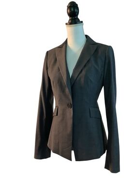 Ann Taylor Women's Grayish Black Blazer Size 2